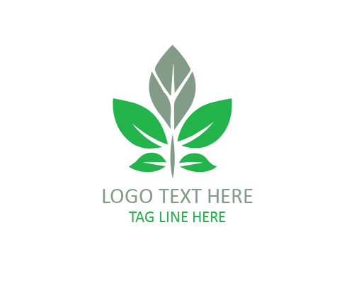 Minimal Wavy Leaf Logo for Natural and Wellness Brands