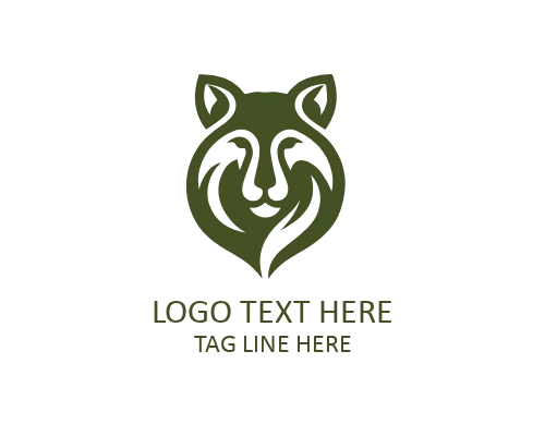 Minimal Wolf Head Logo for Wildlife and Nature Brands