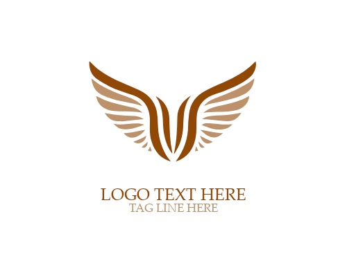 Minimalist Angelic Wings Logo