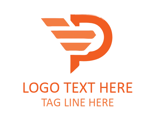 Minimalist Automotive Lettermark P Logo for Car Identity