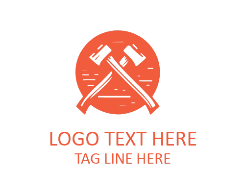 Minimalist Axe Icon Logo