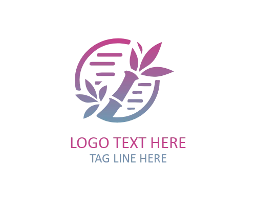 Minimalist Bamboo Stem Logo