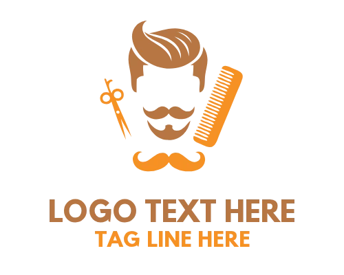 Minimalist Barber Branding Logo