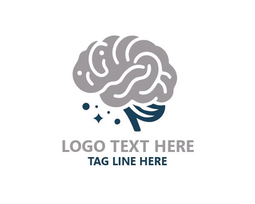 Minimalist Brain Logo for Modern Professional Branding