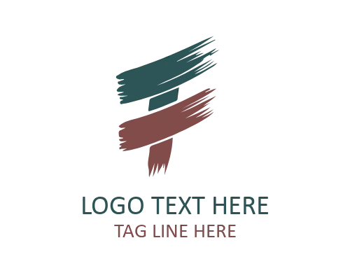 Minimalist Brush Letter F Logo for Clean Identity