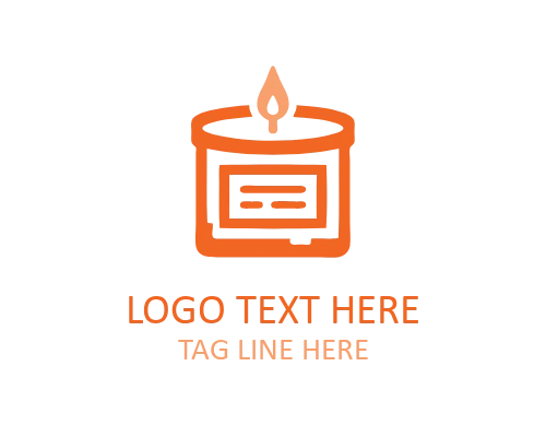 Minimalist Candle Outline Logo