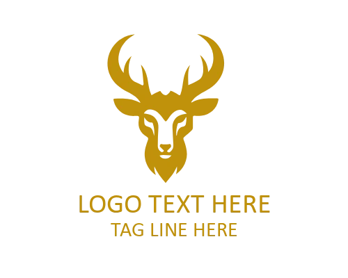 Minimalist deer Animal Head Logo for Clean Identity