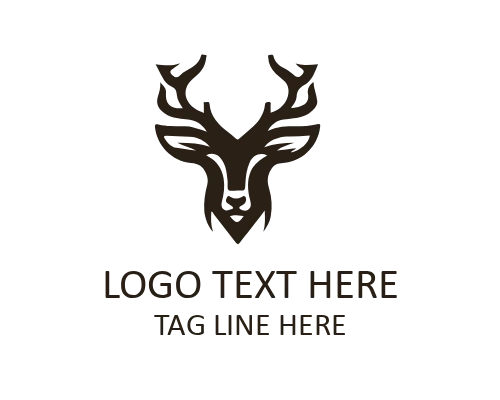 Minimalist deer Head Logo for Clean Branding