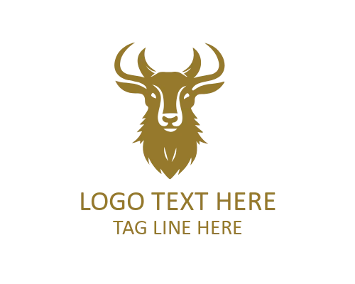 Minimalist deer Head Logo for Clean Identity