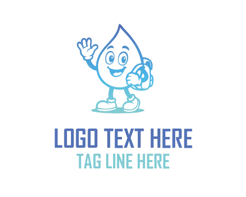 Minimalist Drop Mascot Logo