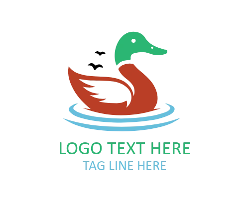 Minimalist Duck Icon Logo for Clean Branding