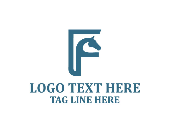 Minimalist F Horse Logo