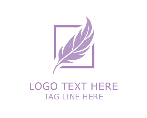 Minimalist Feather Badge Logo for Elegant Branding