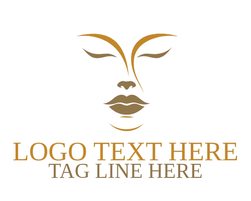  Minimalist Female Face Logo