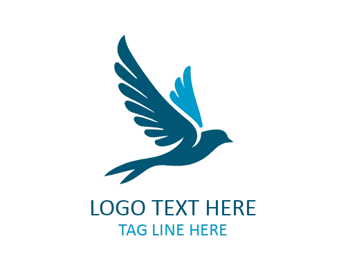 Minimalist Flying Bird Line Logo