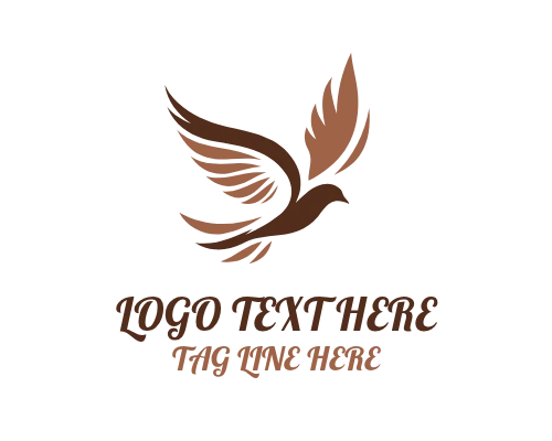 Minimalist Flying Bird Logo