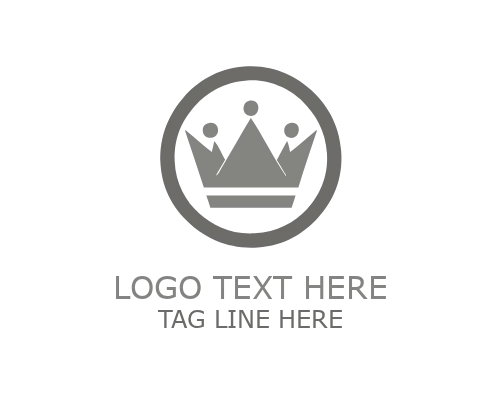 Minimalist Golden Crown Logo