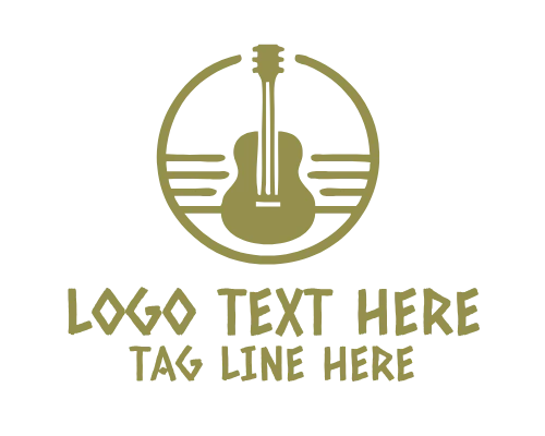 Minimalist Guitar Logo