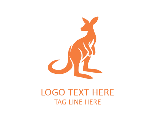 Minimalist Kangaroo Logo for Clean Branding