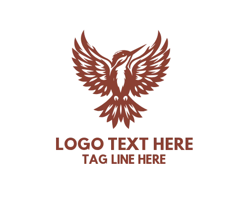 Minimalist Kingfisher Logo