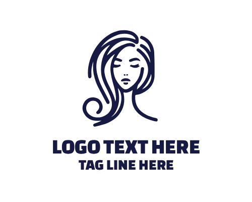 Minimalist Lady Face Outline Logo