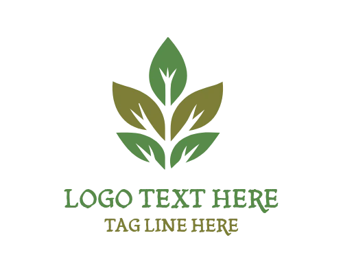 Minimalist Leaf Outline Logo