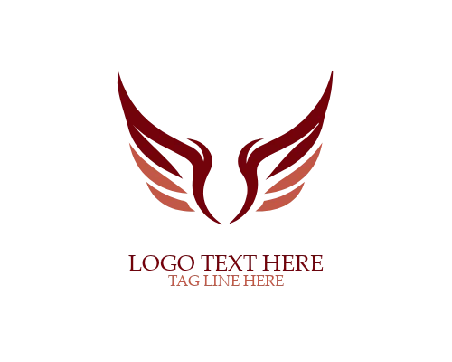 Minimalist Line Wings Logo