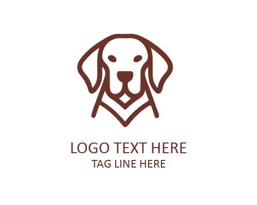 Minimalist Linear Dog Logo