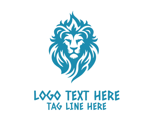 Minimalist Lion Icon Logo