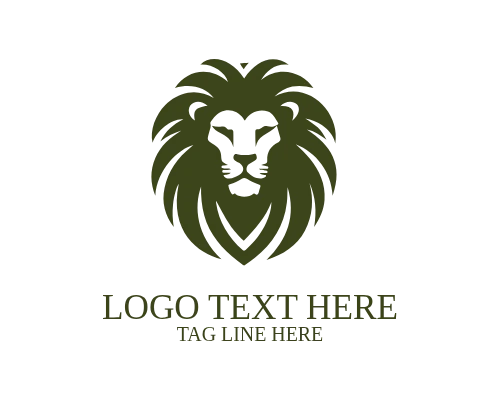 Minimalist Lion Shield Mark