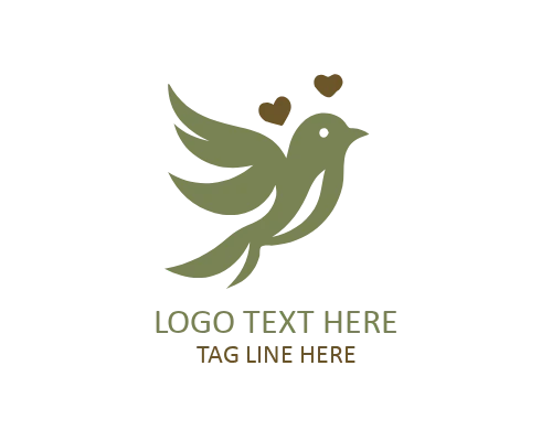 Minimalist Love Bird Flat Logo for Modern, Wedding, and Lifestyle Brands