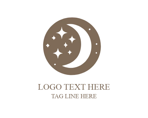 Minimalist Lunar Circle Logo for Clean Branding