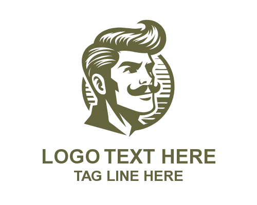 Minimalist Male Face Logo