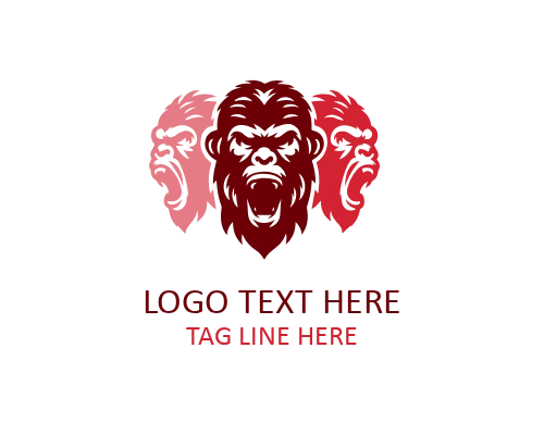 Minimalist Monkey Face Logo