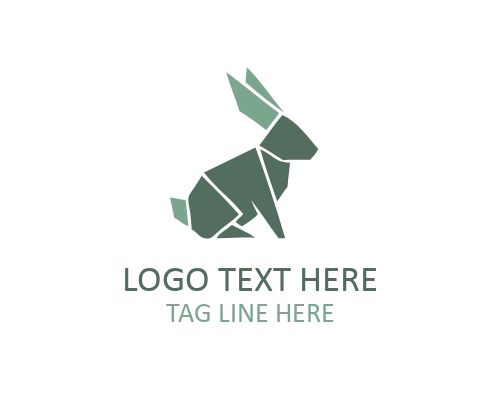 Minimalist Origami Paper Animal Logo