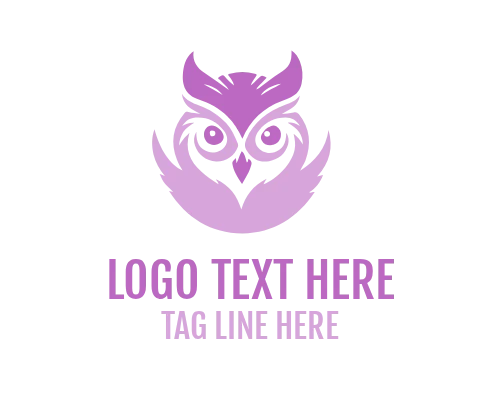 Minimalist Owl Face Logo