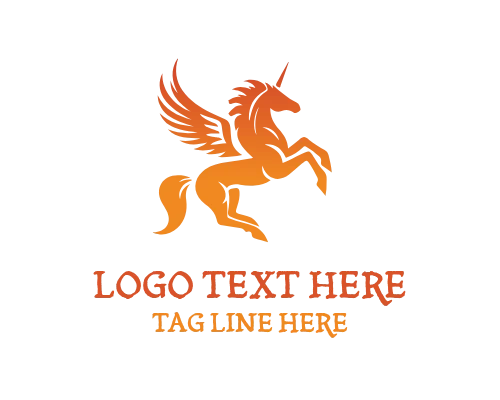 Minimalist Pegasus Logo