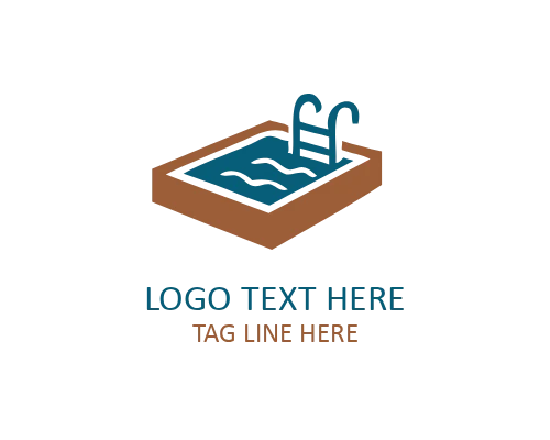 Minimalist Pool Water Logo for Clean and Modern Aquatic Brands