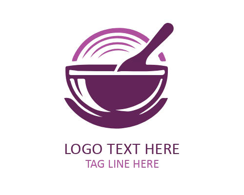 Minimalist Rice Bowl Logo for Simple Cuisine