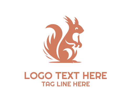 Minimalist Squirrel Line Logo