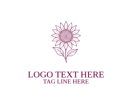 Minimalist Sunflower Gesture Logo