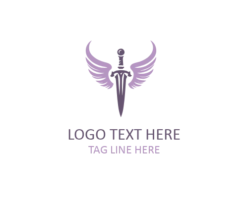 Minimalist Sword Wings Icon