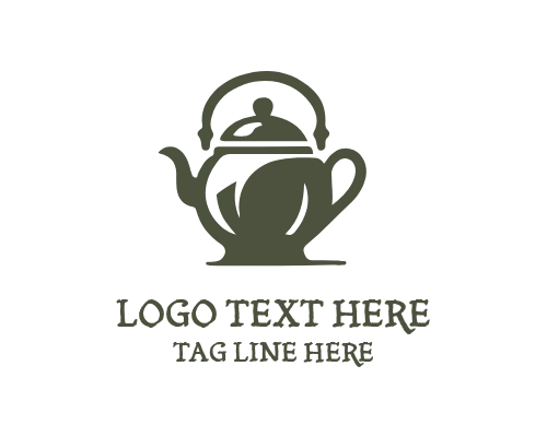 Minimalist Teapot Logo for Tea Shop Branding