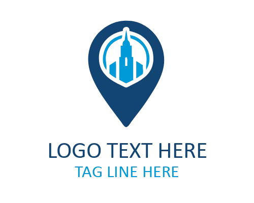 Minimalist Travel Pin Logo for Clean Identity