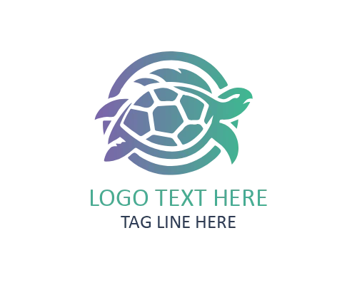 Minimalist Turtle Line Logo
