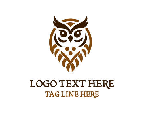 Minimalist Wise Owl Logo