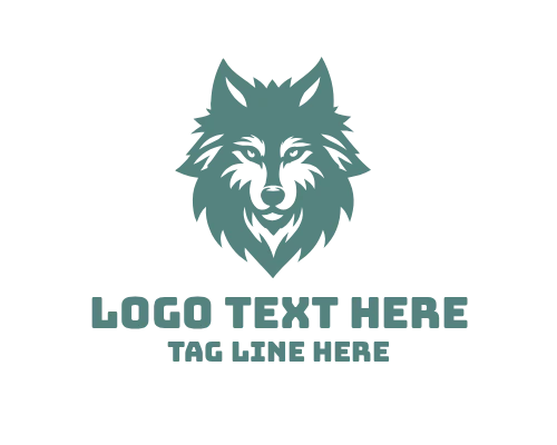  Minimalist Wolf Outline Modern Logo