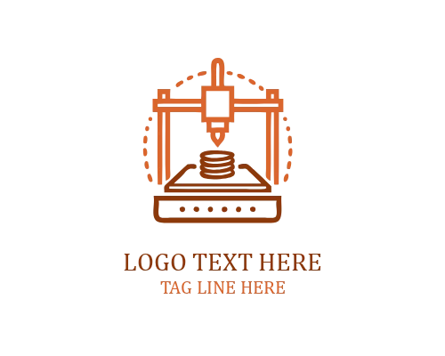 Modern 3D Print Laser Logo
