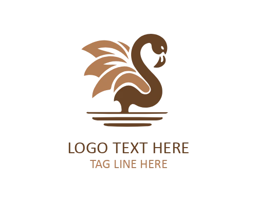 Modern Abstract Flamingo Logo