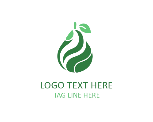 Modern Abstract Pear Logo for Fresh Food, Organic Brands, and Healthy Product Identity